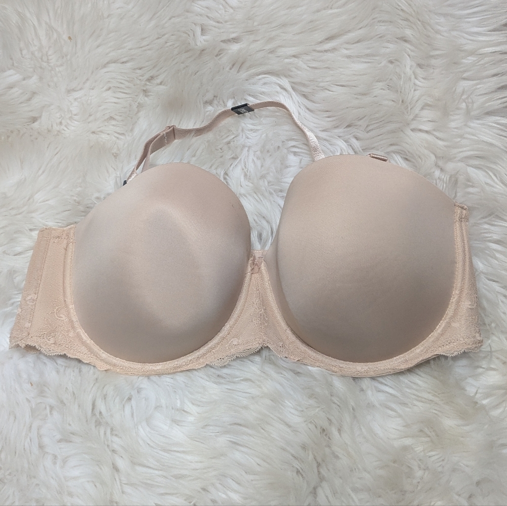 Torrid Bra Curve Underwire Strapless Multiway Nude Plus Sz 40DDD NWT One Strap